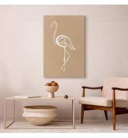 Taulu - White Flamingo (1 Part) Vertical