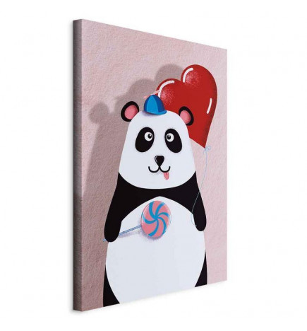 Paveikslas - Panda with a Balloon (1 Part) Vertical