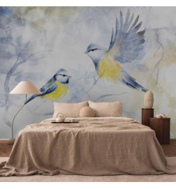 Mural de parede - Watercolor Tit - First Variant