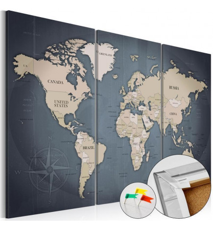 Decorative Pinboard - Anthracitic World