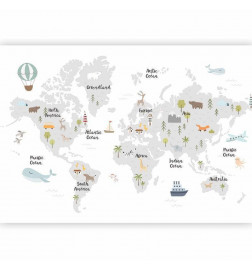 Fotomural - Minimalist Map for Childrens Room
