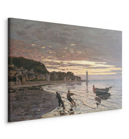 Cuadro - Claude Monet – Hauling a Boat Ashore, Honfleur