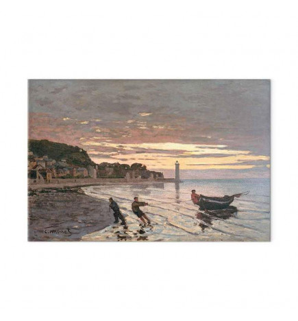 Slika - Claude Monet – Hauling a Boat Ashore, Honfleur