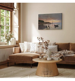 Glezna - Claude Monet – Hauling a Boat Ashore, Honfleur