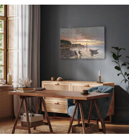 Quadro - Claude Monet – Hauling a Boat Ashore, Honfleur