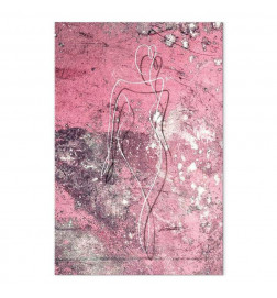 Seinapilt - Figure on Pink Background (1-part) - Female Silhouette in Marble