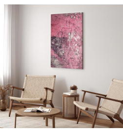 Taulu - Figure on Pink Background (1-part) - Female Silhouette in Marble