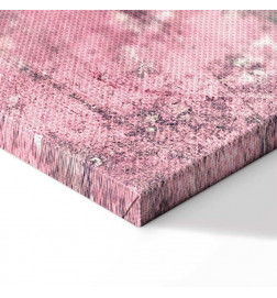 Leinwandbild - Figure on Pink Background (1-part) - Female Silhouette in Marble