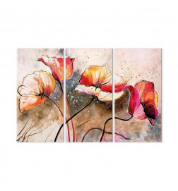 Quadro - Poppies lashed by the wind