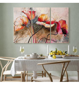 Tableau - Poppies lashed by the wind