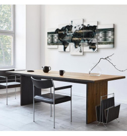 Leinwandbild - Metal World Map