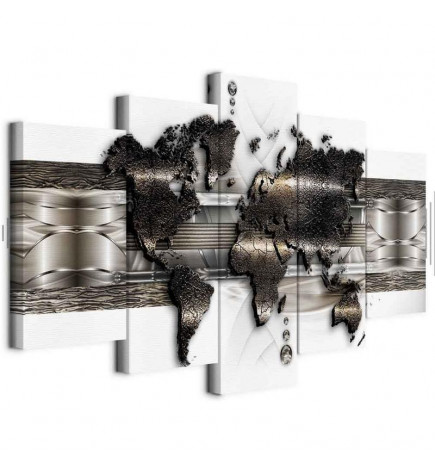 Quadro - Metal World Map II