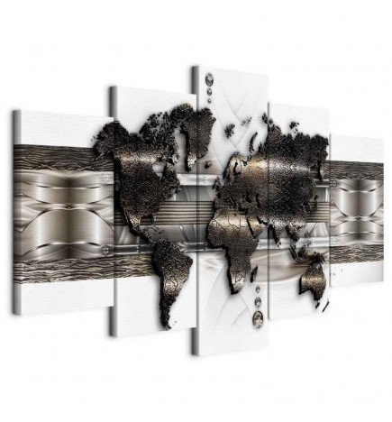 Quadro - Metal World Map II
