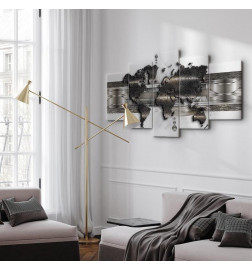 Canvas Print - Metal World Map II