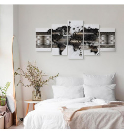 Canvas Print - Metal World Map II