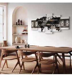 Canvas Print - Metal World Map II