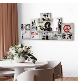 Leinwandbild - Street Crimes: Banksy Art