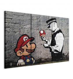 Leinwandbild - Super Mario Mushroom Cop by Banksy