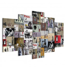 Leinwandbild - Art of Collage: Banksy IV