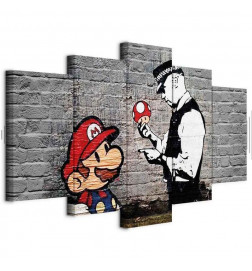 Glezna - Super Mario Mushroom Cop (Banksy)
