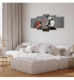 Canvas Print - Super Mario Mushroom Cop (Banksy)