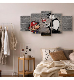Seinapilt - Super Mario Mushroom Cop (Banksy)