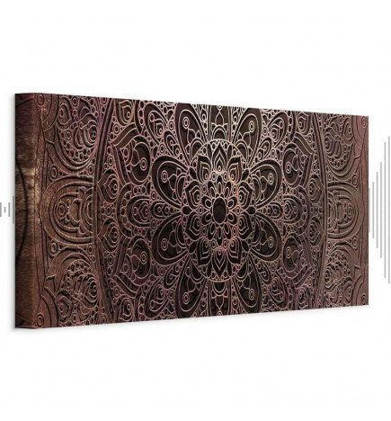 Leinwandbild - Mandala: Amber Silence