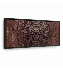 Schilderij - Mandala: Amber Silence