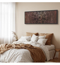 Schilderij - Mandala: Amber Silence