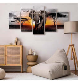 Slika - Elephant at Sunset