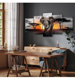 Tablou - Elephant at Sunset