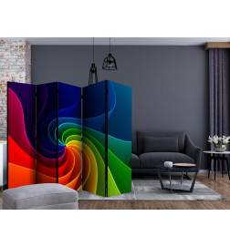 5-teiliges Paravent - Colorful Pinwheel II [Room Dividers]