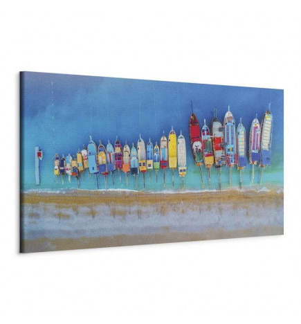 Canvas Print - Colourful Boats (1 Part) Narrow