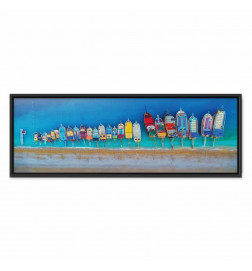Cuadro - Colourful Boats (1 Part) Narrow