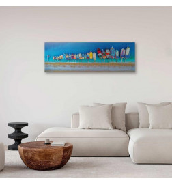Quadro - Colourful Boats (1 Part) Narrow