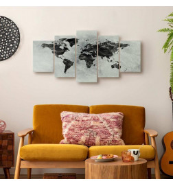 Schilderij - Concrete World (5 Parts) Wide