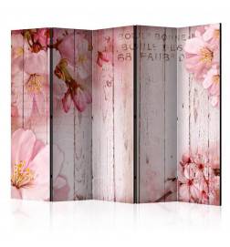 Biombo - Pink apple blossoms II [Room Dividers]