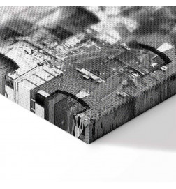 Tablou - New York City Collage (5 Parts) Wide Black and White