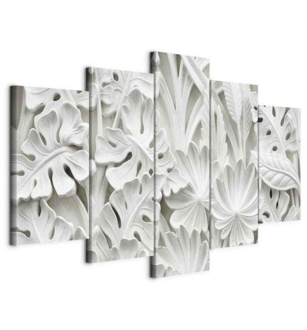 Schilderij - Alabaster Garden (5 Parts) Wide