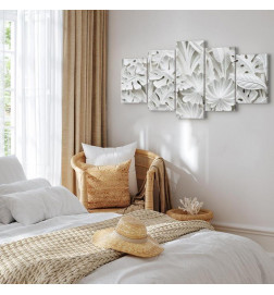 Canvas Print - Alabaster Garden (5 Parts) Wide