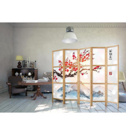 Japanese Room Divider - Style: Fuji Mountain II