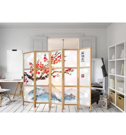 Japanese Room Divider - Style: Fuji Mountain II