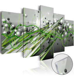 Tableau sur verre acrylique - Green Rhythm