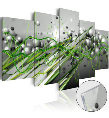 Quadro su vetro acrilico - Green Rhythm