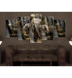 Quadro su vetro acrilico - Brown Elephants