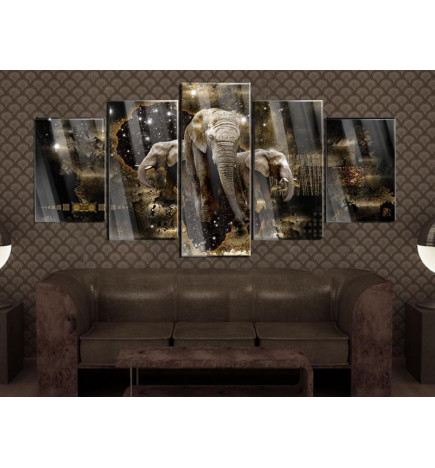Acrylic Print - Brown Elephants
