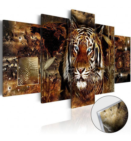 Quadro su vetro acrilico - Golden Jungle