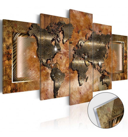 Afbeelding op acrylglas - Steel Map