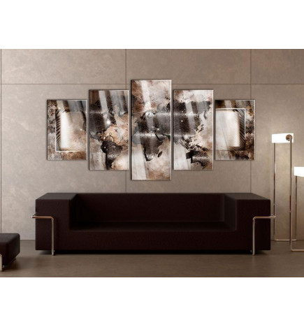 Quadro su vetro acrilico - Platinum Map