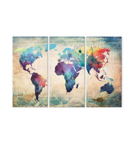 Glezna - Rainbow Map (triptych)